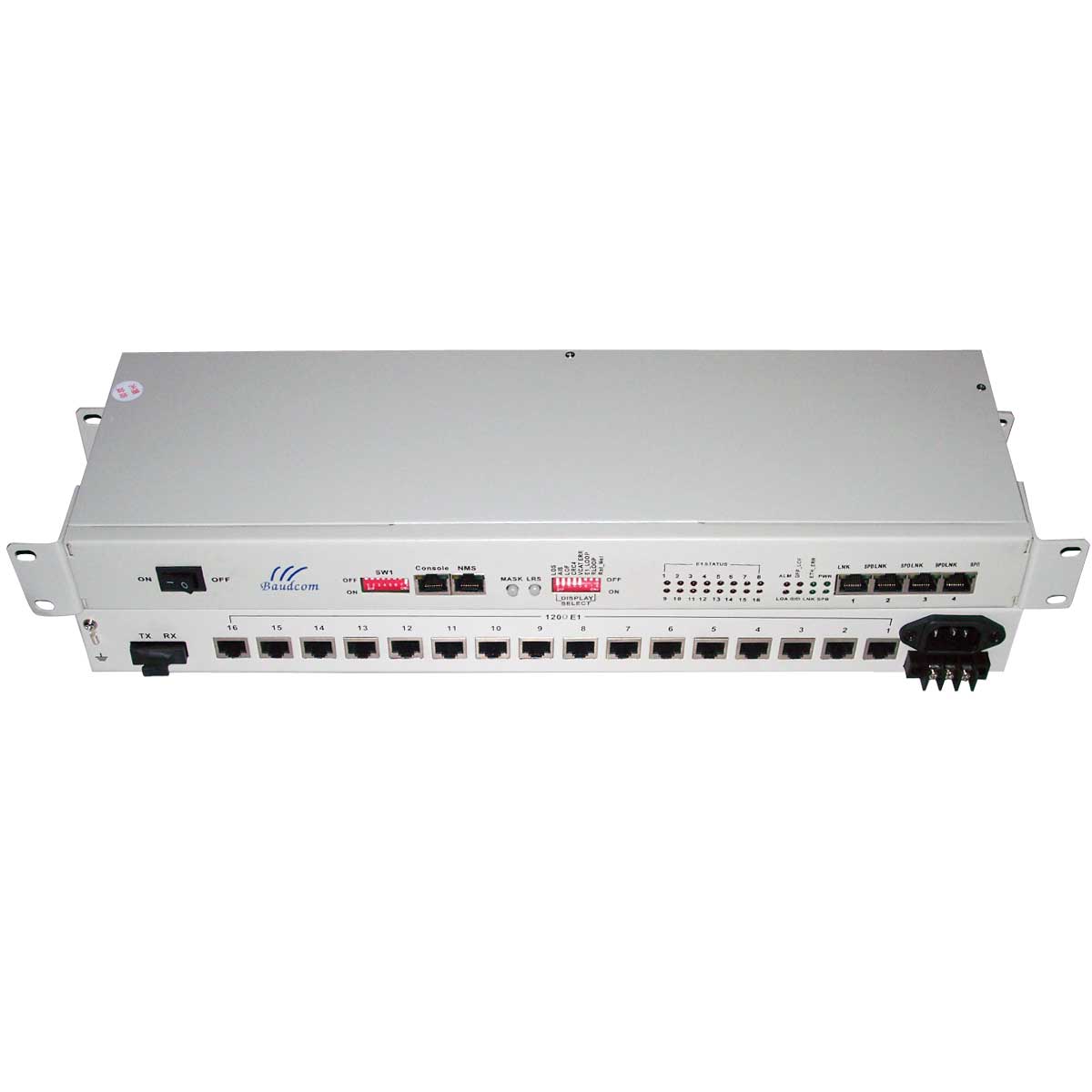 16 E1 to Optical fiber Ethernet converter
