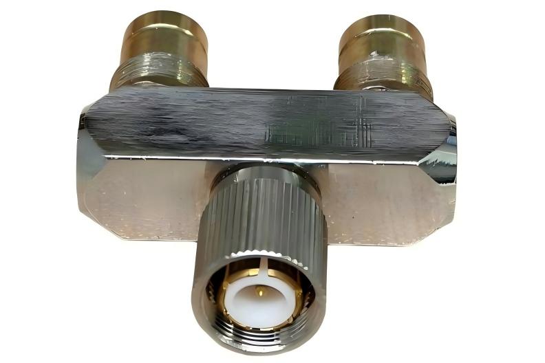 RF Y Adapter Connector, 1.6/5.6 Female Female to Male, 2-Way Splitter