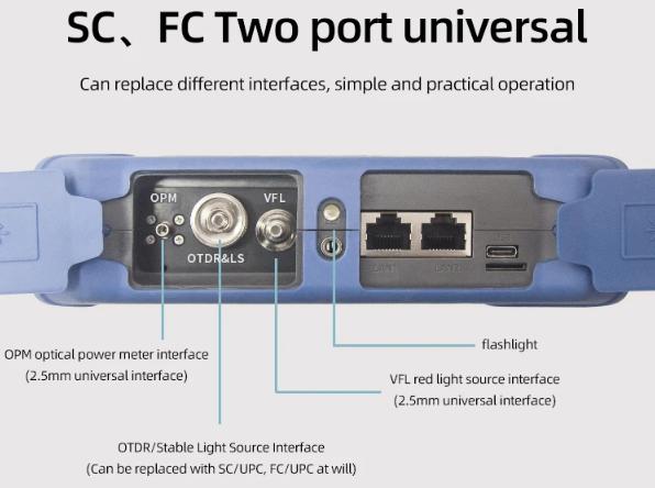 otdr fiber optic testing port