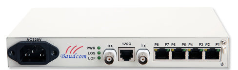 RS232 G.703 to 8 channel E1 converter